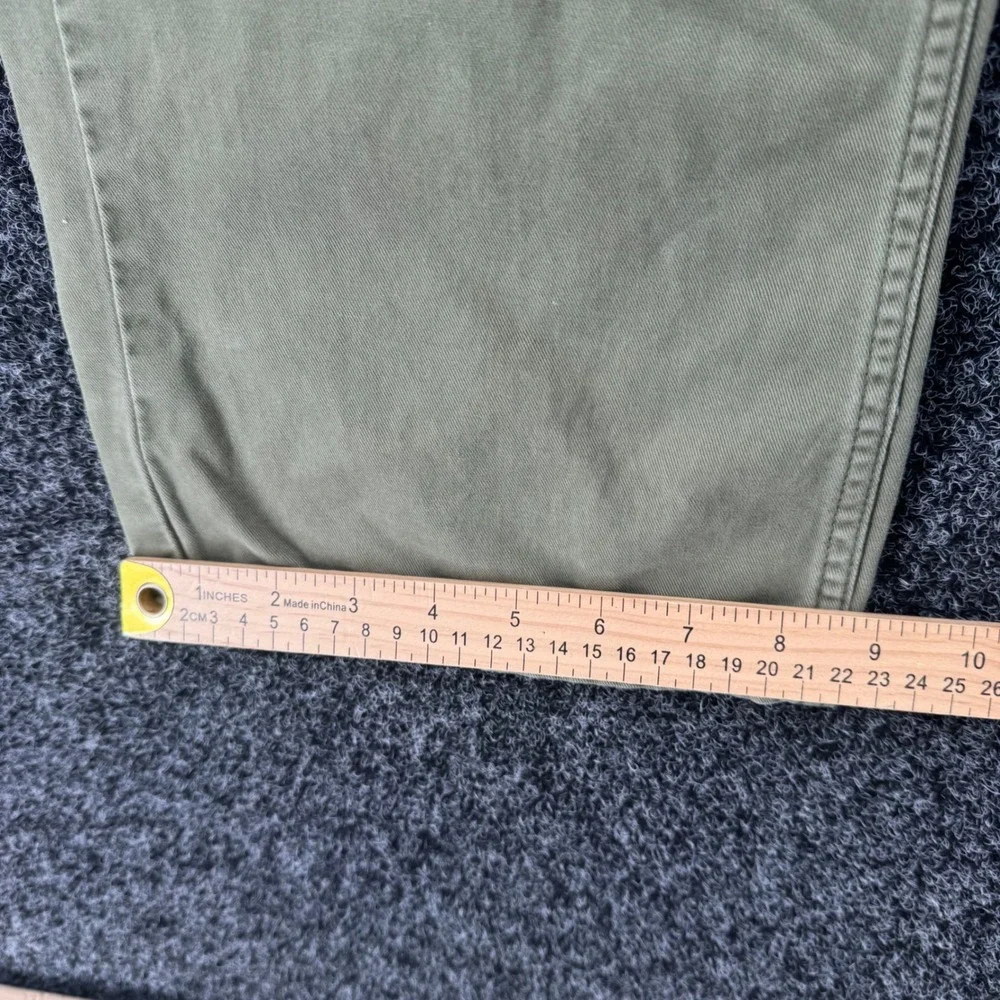 Levis 514 Straight Fit Pants Mens 36x34 Olive Green Cotton Twill Trousers